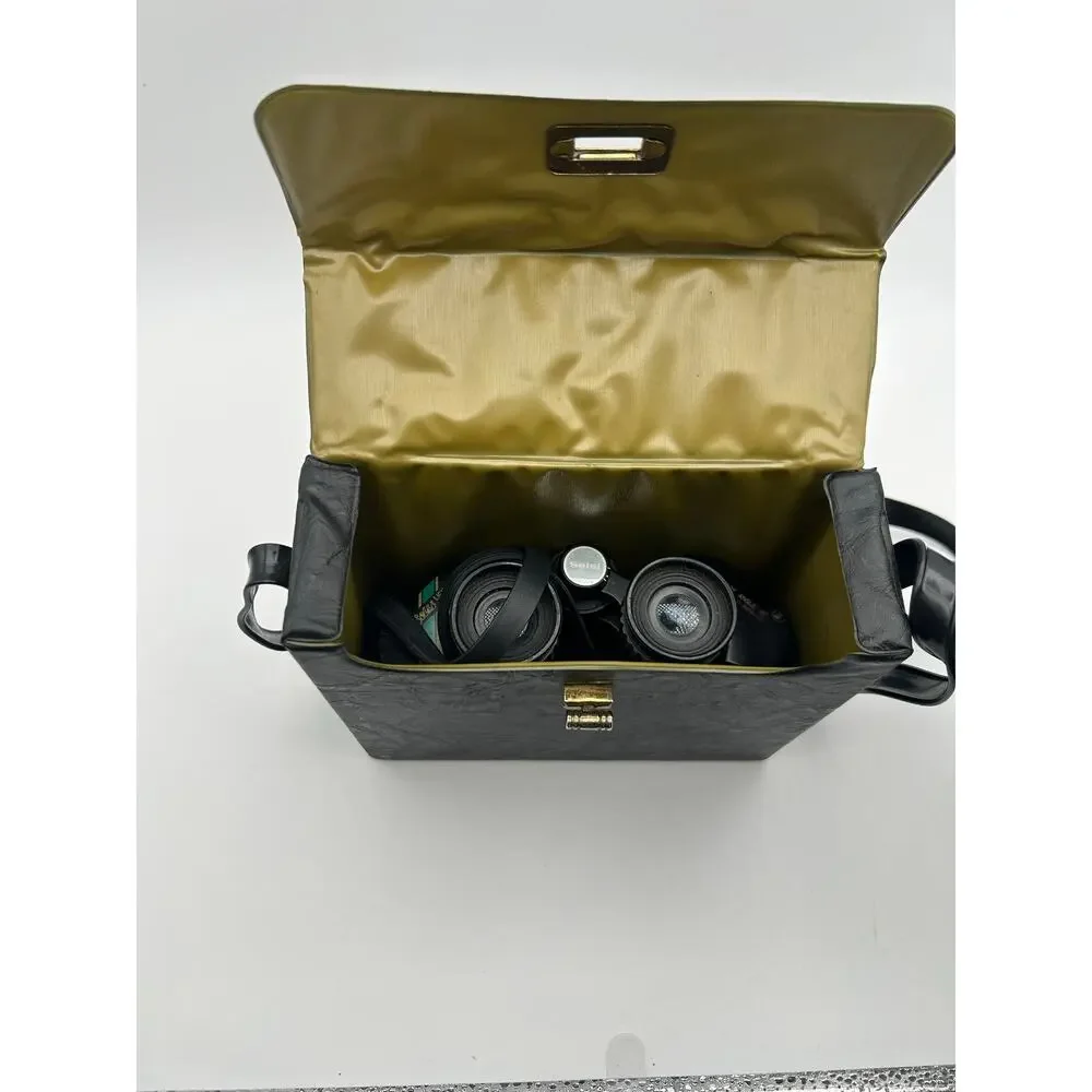 Vintage Selsi 7x35 Wide Angle Binoculars Coated Optics w/ Case Lightweight Japan